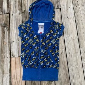 HARAJUKU LOVERS/Gwen Stefani Bees knees hoodie short sleeve S Y2K Vintage top